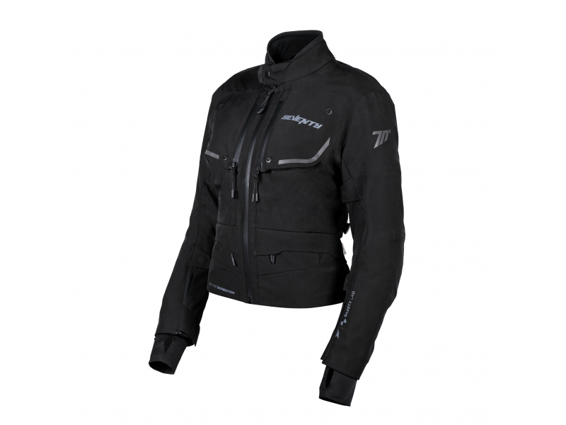 Geaca (jacheta) motociclete femei Touring/Adventure Seventy All season model SD-JT47 Expedition culoare: negru - concept modular (geaca laminata; waterproof si pe exterior)