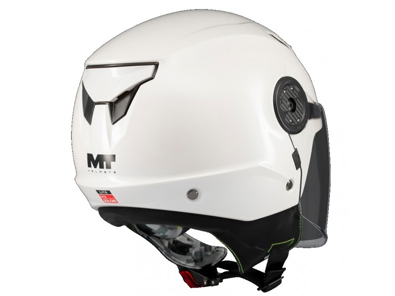 Casca open face MT Lite Kids Pure A0 alb lucios - casca de copii