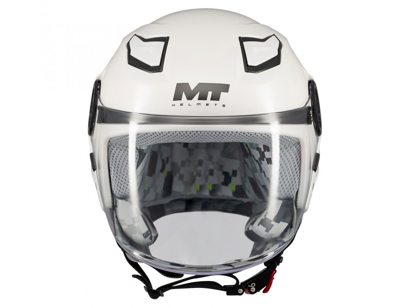 Casca open face MT Lite Kids Pure A0 alb lucios - casca de copii