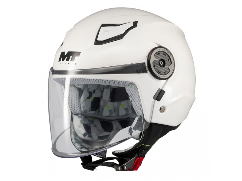 Casca open face MT Lite Kids Pure A0 alb lucios - casca de copii