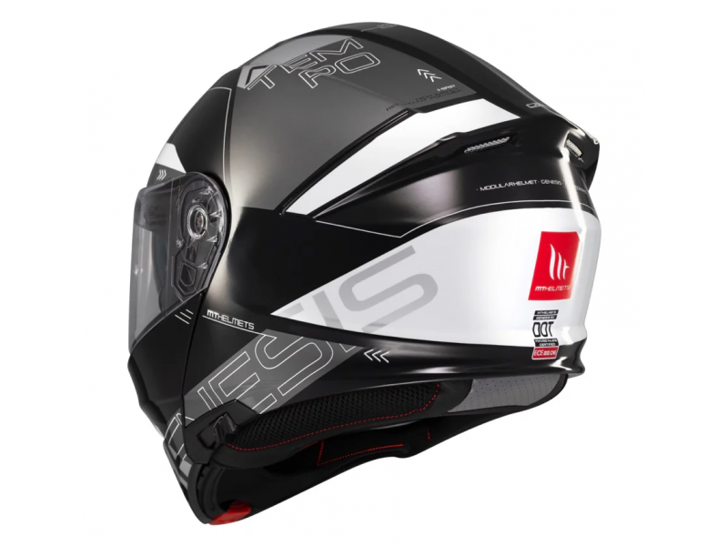 Casca modulabila MT Genesis SV Atempo B2 negru/gri lucios Pinlock ready - omologare noua ECE 22.06