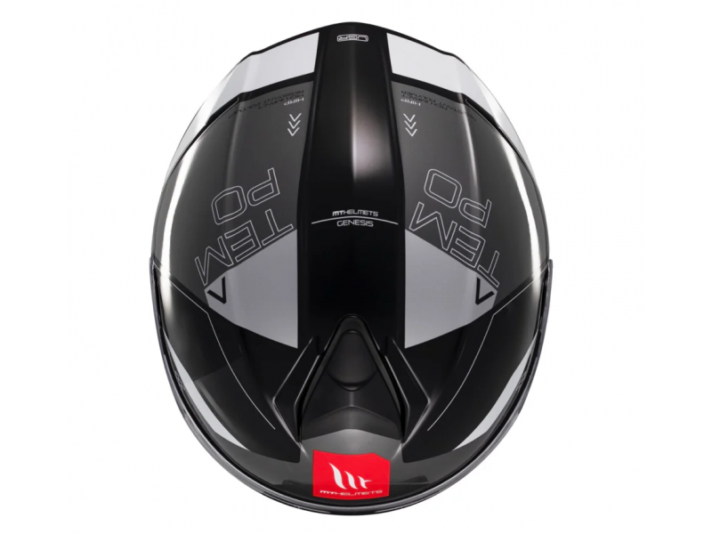 Casca modulabila MT Genesis SV Atempo B2 negru/gri lucios Pinlock ready - omologare noua ECE 22.06