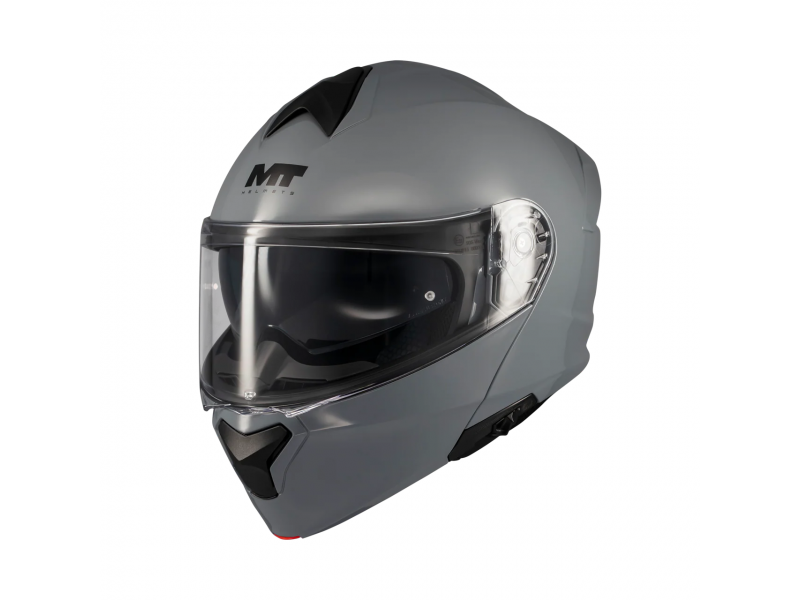 Casca modulabila MT Genesis SV Pure A12 gri lucios Pinlock ready - omologare noua ECE 22.06