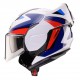 Casca modulabila (flip-back) Caberg model Trip SV Lunar O5 alb/rosu/albastru lucios Pinlock ready - lentila Pinlock inclusa