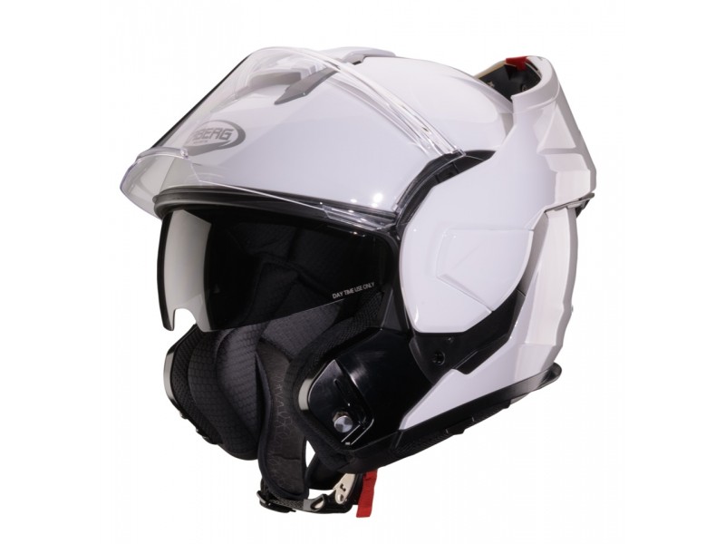 Casca modulabila (flip-back) Caberg model Trip SV A1 alb lucios Pinlock ready - lentila Pinlock inclusa