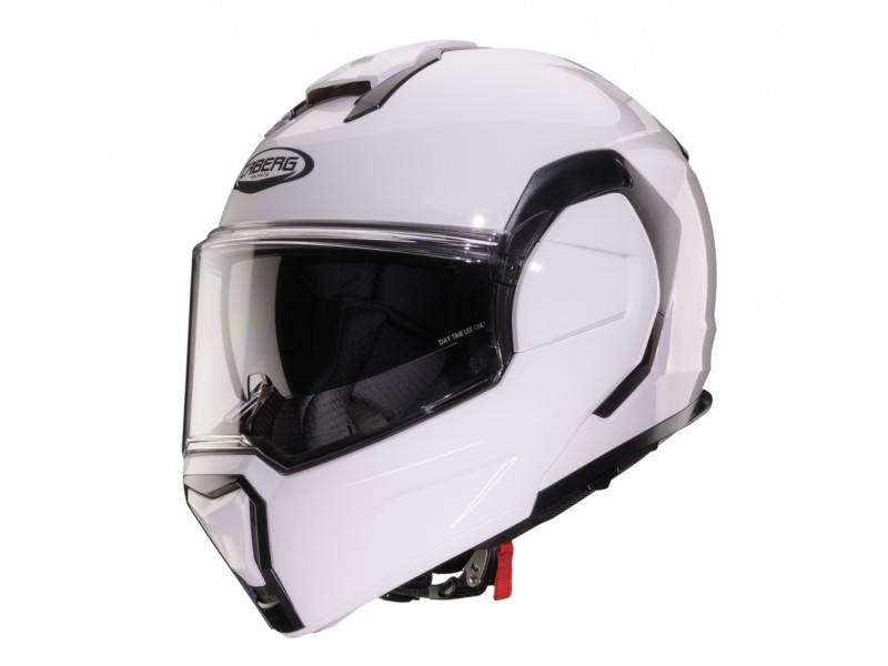 Casca modulabila (flip-back) Caberg model Trip SV A1 alb lucios Pinlock ready - lentila Pinlock inclusa