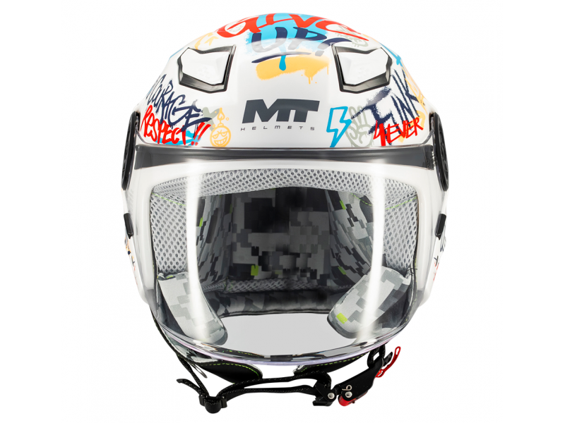 Casca open face MT Lite Crew A5 alb lucios - casca de copii