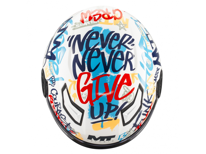 Casca open face MT Lite Crew A5 alb lucios - casca de copii