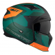 Casca MT Streetfighter SV S Totem C6 verde mat (ochelari soare integrati) - masca (protectie) barbie si cozoroc detasabile