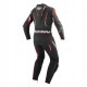 Costum (combinezon) motociclete barbati piele Ixon vara model Demonio culoare: negru/rosu/alb