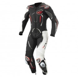 Costum (combinezon) motociclete barbati piele Ixon vara model Demonio culoare: negru/alb/rosu