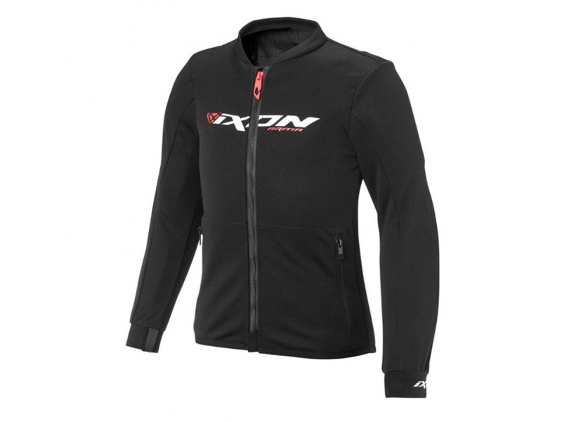 Geaca (jacheta) tip armura motociclete copii Racing/Roadster Ixon vara model Arma Kid culoare: negru/alb/rosu (geaca tip armura)