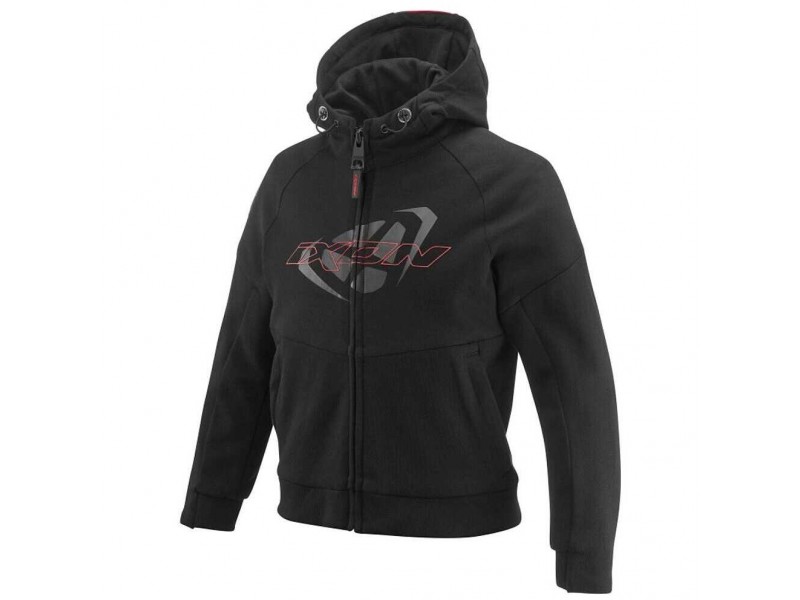 Geaca (hanorac tip hoodie) motociclete copii Urban Ixon vara model Touchdown Kids culoare: negru/rosu