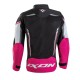 Geaca (jacheta) motociclete copii Racing/Roadster Ixon vara model Striker AIR KID culoare: negru/alb/fuchsia (roz) Geaca (jacheta) motociclete copii Racing/Roadster Ixon vara model Striker AIR KID culoare: negru/alb/fuchsia (roz)