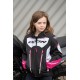 Geaca (jacheta) motociclete copii Racing/Roadster Ixon vara model Striker AIR KID culoare: negru/alb/fuchsia (roz) Geaca (jacheta) motociclete copii Racing/Roadster Ixon vara model Striker AIR KID culoare: negru/alb/fuchsia (roz)