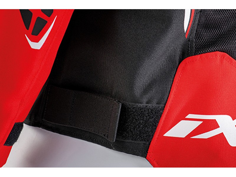 Geaca (jacheta) motociclete copii Racing/Roadster Ixon vara model Striker AIR KID culoare: negru/alb/rosu