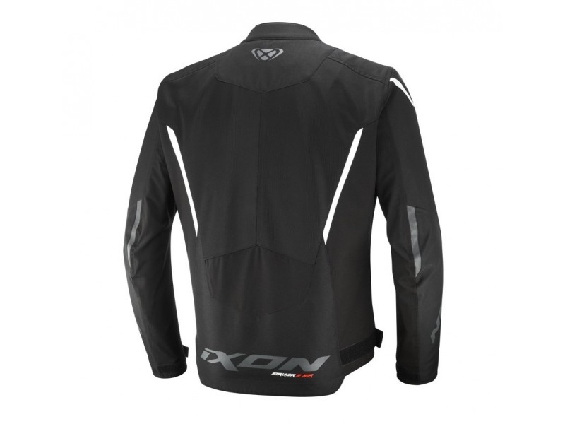 Geaca (jacheta) motociclete barbati Racing/Roadster Ixon vara model Striker 2 AIR C-Sizing MS culoare: negru/alb (marimi speciale - motociclisti de talie mare)