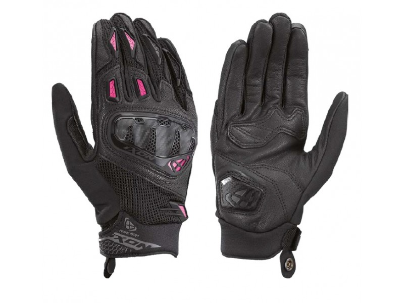 Manusi femei Roadster vara piele/textil Ixon model Rise Air 2 LS culoare: negru/fuchsia - degete tactile