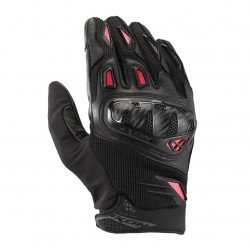 Manusi barbati Roadster vara piele/textil Ixon model Rise Air 2 MS culoare: negru/rosu - degete tactile