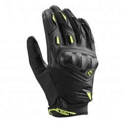 Manusi barbati Roadster vara piele/textil Ixon model Rise Air 2 MS culoare: negru/galben - degete tactile