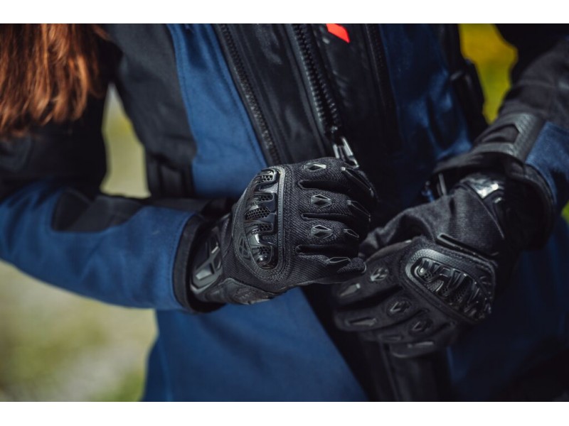 Manusi barbati Roadster vara piele/textil Ixon model Rise Air 2 MS culoare: negru - degete tactile