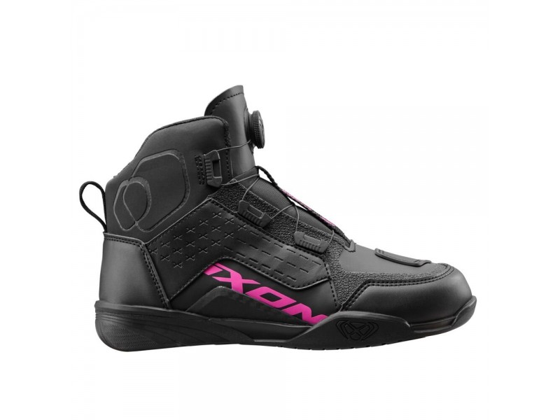 Ghete moto Urban/Roadster femei All Season Ixon model Vyper WP LS culoare: negru/fuchsia (roz) (100% waterproof)