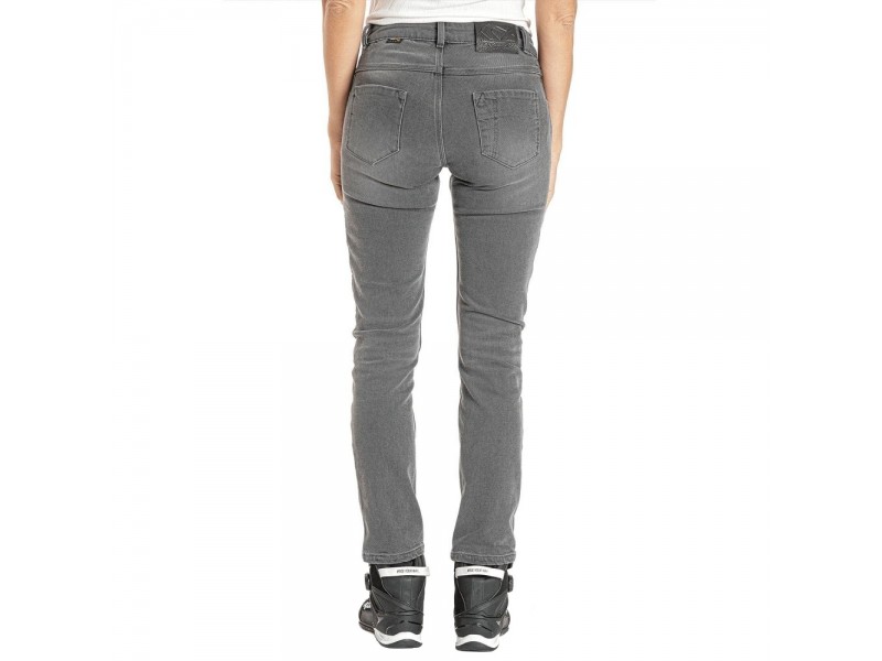 Blugi (jeans) moto femei Ixon model Billie LS culoare: gri (washed grey) (Cordura® Denim) - Slim Fit