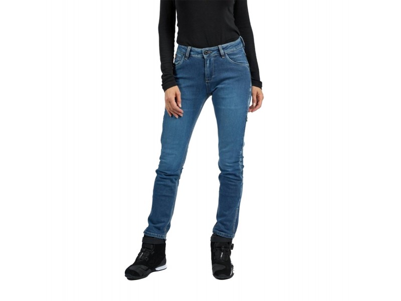 Blugi (jeans) moto femei Ixon model Billie LS culoare: albastru (stonewash) (Cordura® Denim) - Slim Fit