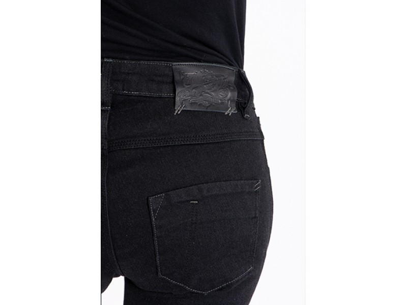 Blugi (jeans) moto femei Ixon model Billie LS culoare: negru (Cordura® Denim) - Slim Fit
