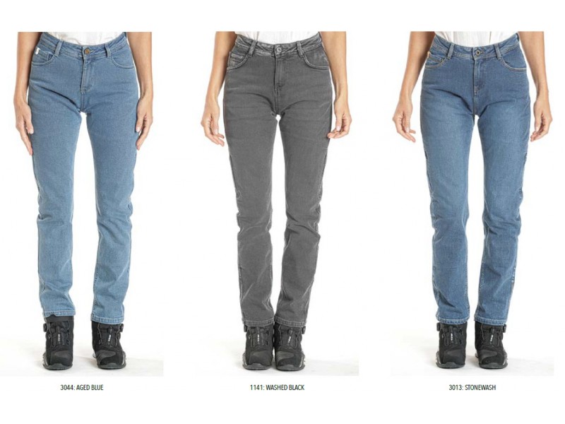 Blugi (jeans) moto femei Ixon model Dany LS culoare: albastru (stonewash) (Cordura® Denim) - Regular