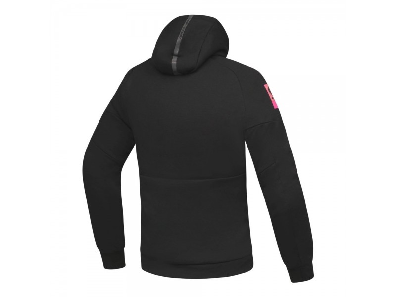 Geaca (hanorac tip hoodie) motociclete femei Urban Ixon vara model Touchdown LS culoare: negru/roz