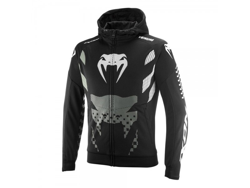 Geaca (hanorac tip hoodie) motociclete barbati Urban Ixon vara model Venum Touch-R MS culoare: negru/alb