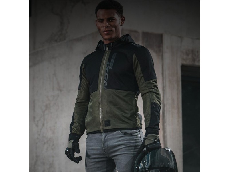 Geaca (jacheta) motociclete barbati Urban Ixon vara model Park Air MS culoare: khaki/negru