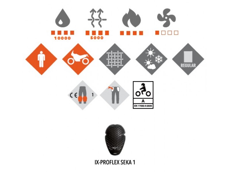 Pantaloni motociclete barbati Touring/Adventure Ixon All season model TYR MS culoare: negru