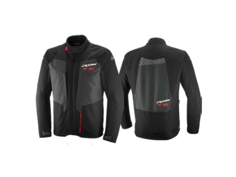 Geaca (jacheta) motociclete barbati Touring/Adventure Ixon All season model TYR MS culoare: negru/antracit/rosu