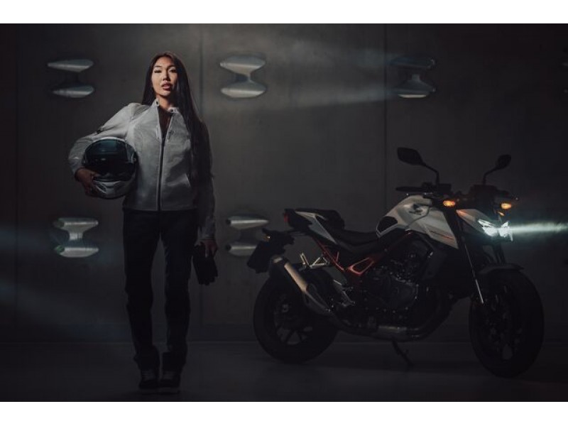 Geaca (jacheta) motociclete femei Urban/Roadster Ixon vara model Shadow LS culoare: greige (gri)