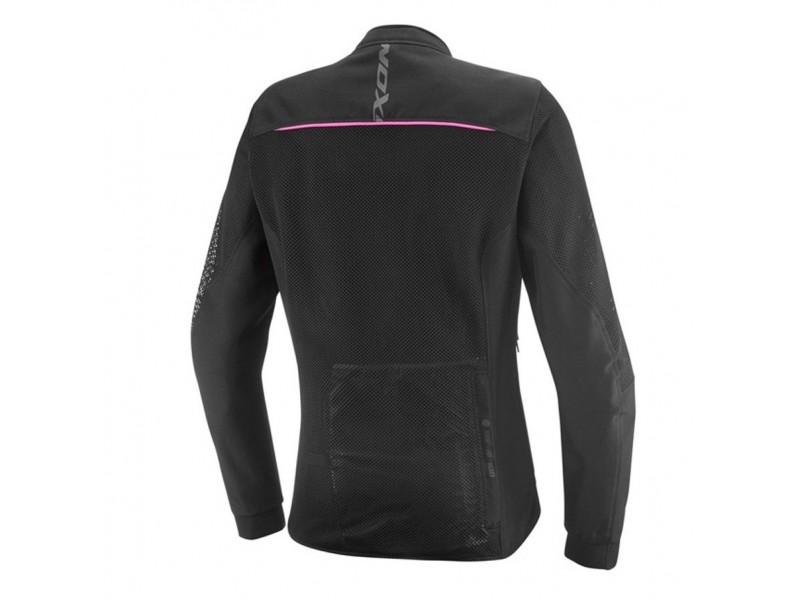Geaca (jacheta) motociclete femei Roadster Ixon vara model Ostro LS culoare: negru/roz