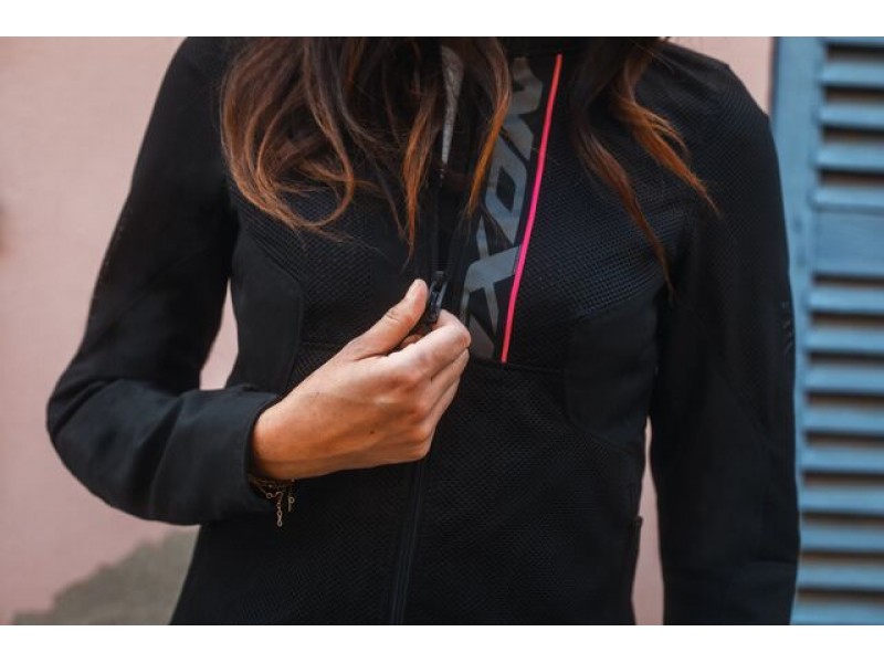 Geaca (jacheta) motociclete femei Roadster Ixon vara model Ostro LS culoare: negru/roz