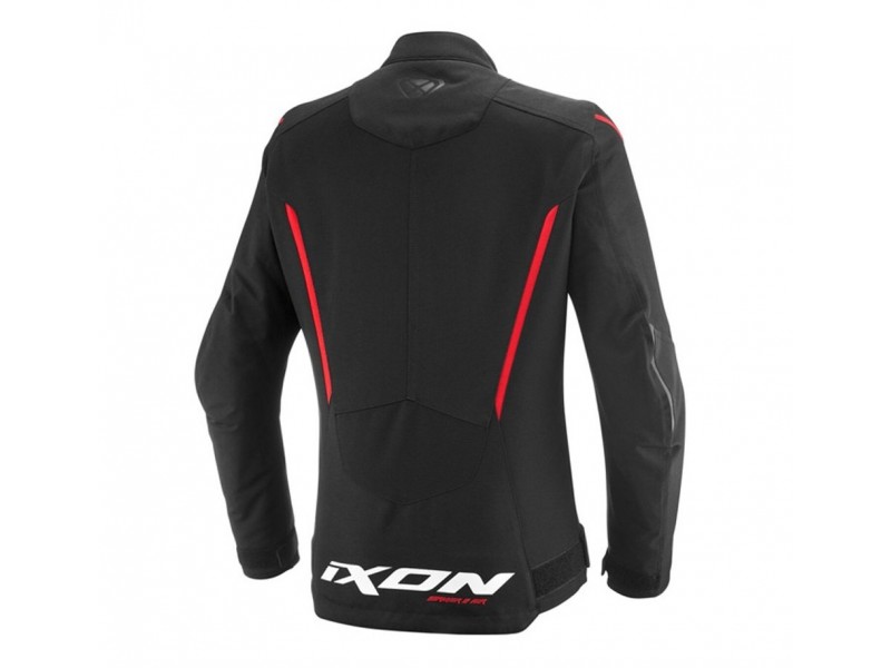 Geaca (jacheta) motociclete femei Racing/Roadster Ixon vara model Striker 2 AIR WP LS culoare: negru/rosu