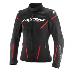 Geaca (jacheta) motociclete femei Racing/Roadster Ixon vara model Striker 2 AIR WP LS culoare: negru/rosu