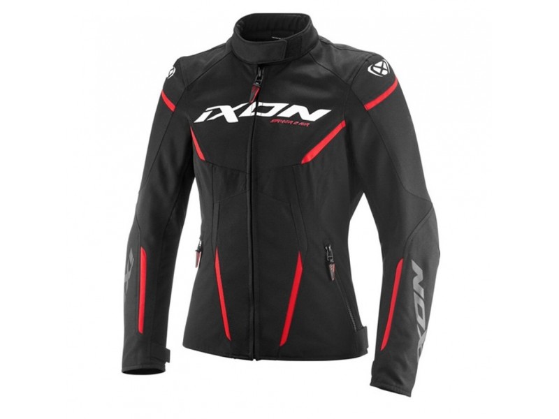 Geaca (jacheta) motociclete femei Racing/Roadster Ixon vara model Striker 2 AIR WP LS culoare: negru/rosu