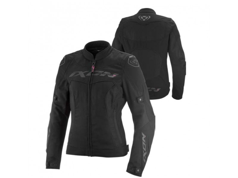 Geaca (jacheta) motociclete femei Racing/Roadster Ixon All season model Meteor 31 LS culoare: negru (concept 3 in 1)