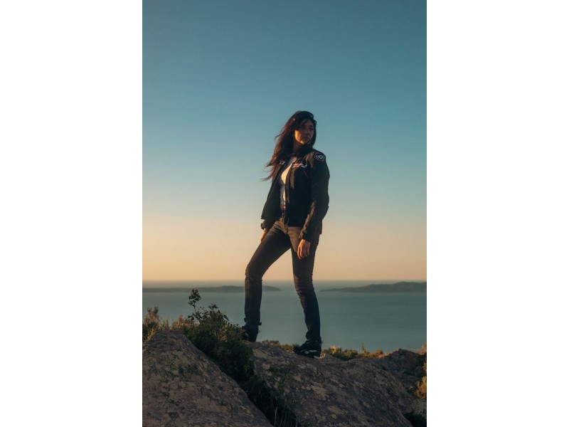 Geaca (jacheta) motociclete femei Racing/Roadster Ixon All season model Meteor 31 LS culoare: negru (concept 3 in 1)