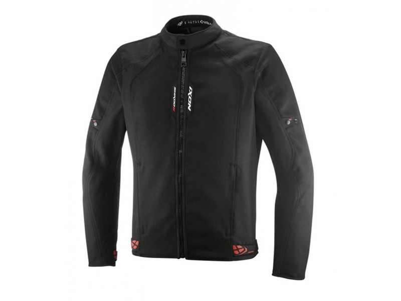 Geaca (jacheta) motociclete barbati Urban/Roadster Ixon vara model Shadow MS culoare: negru/alb/rosu