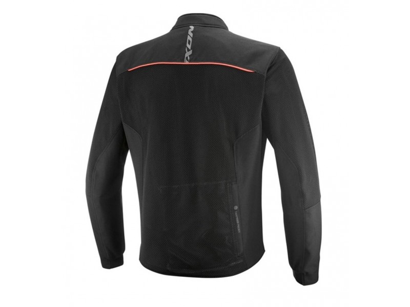 Geaca (jacheta) motociclete barbati Roadster Ixon vara model Ostro MS culoare: negru/rosu