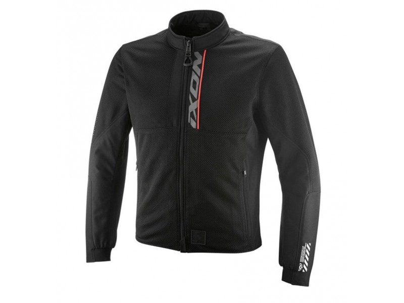 Geaca (jacheta) motociclete barbati Roadster Ixon vara model Ostro MS culoare: negru/rosu