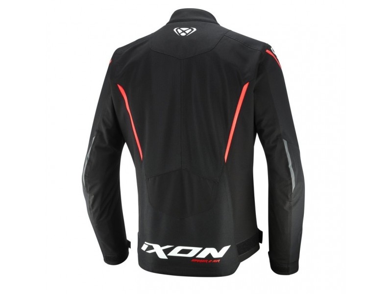 Geaca (jacheta) motociclete barbati Racing/Roadster Ixon vara model Striker 2 AIR WP MS culoare: negru/alb/rosu