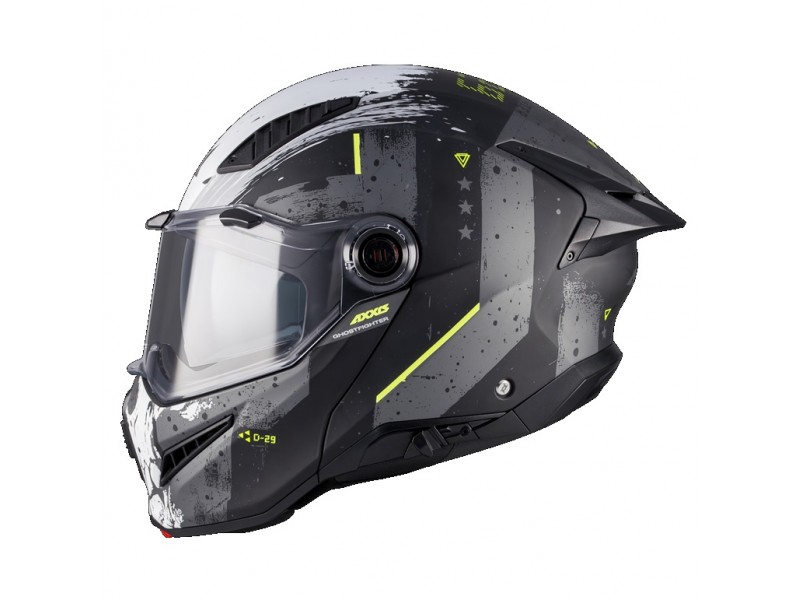 Casca modulabila (flip-up) Axxis GhostFighter SV D29 B2 gri mat (ochelari soare integrati) Pinlock Ready – tip viziera: MT-V-36