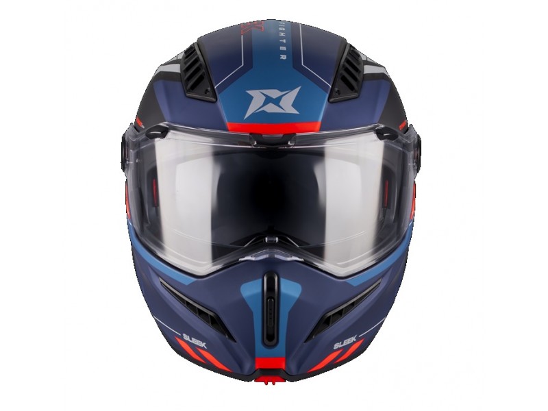 Casca modulabila (flip-up) Axxis GhostFighter SV Sleek B7 albastru mat (ochelari soare integrati) Pinlock Ready – tip viziera: MT-V-36