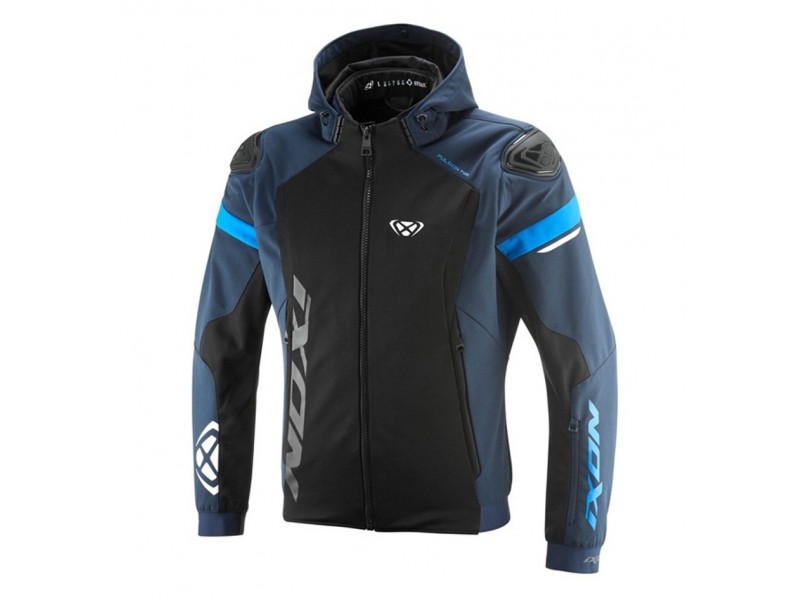 Geaca (jacheta) motociclete barbati Racing/Roadster Ixon vara model Pulsion Air MS culoare: negru/navy (albastru)/alb